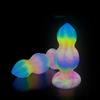 Thick Colourful Glow-In-The-Dark Gourd Shaped Anal Plug Female Apparatus Sm Erotic Toys Adult Masturbation Supplies Dildo