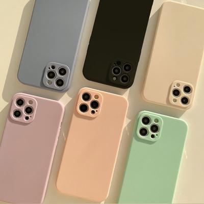 Простой однотонный 16 Apple 14Pro Max Имитация оригинального жидкого силикона Чехол для телефона Iphone15 X Подходит для 11 Мягкий 13