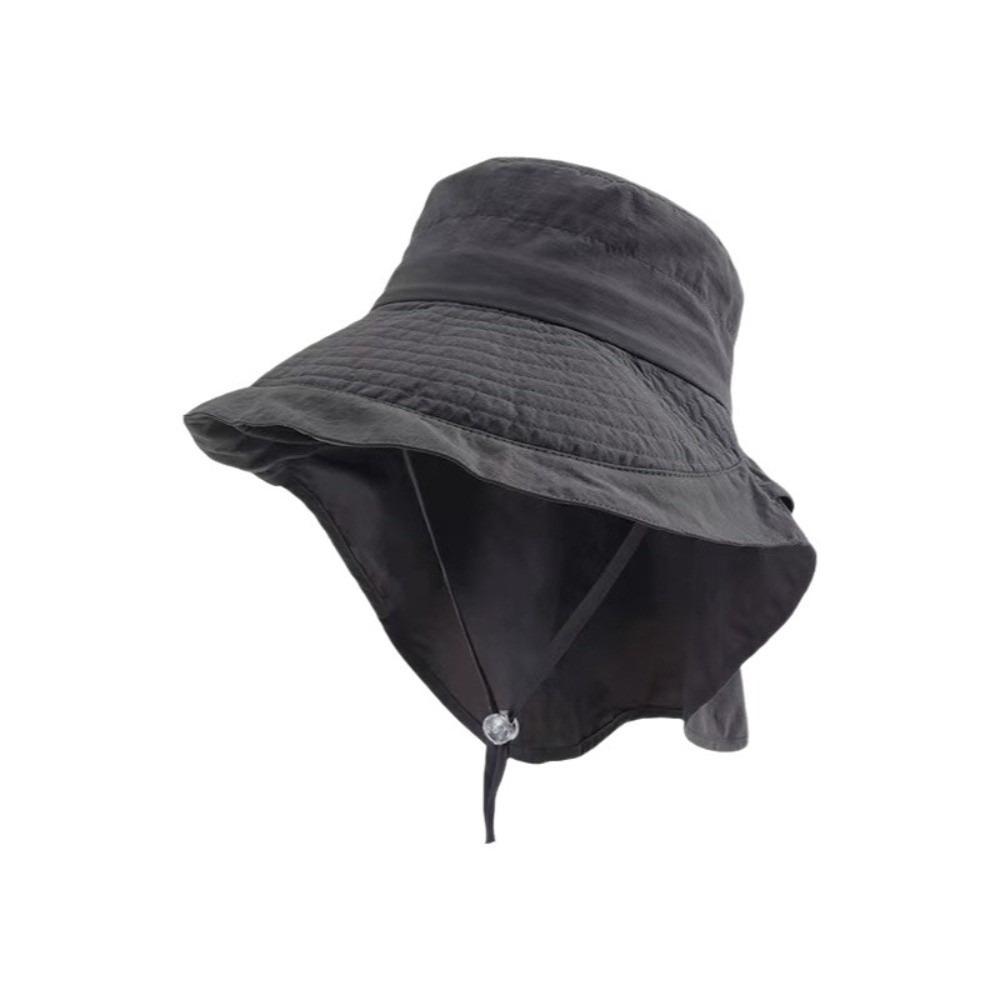 Korean Style Wide Brim Sun Hat Solid Color Women Bucket Hat Fashion Sun Protection Hat  Outdoor