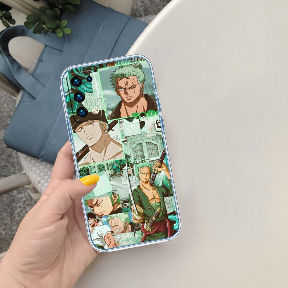 One Piece Zoro Soft Shell Transparent Phone Case for Motorola Moto G7 G8 G9 G84 G85 G73 G24 G15 Z2 Play Power Plus