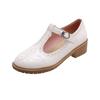 Fashion Women Flats Shoes Big Size 33-43 Retro College Wind Round Buckle Thick Crust Muffin Shoes Small Doll Leather Sweet Zapatos Mujer
