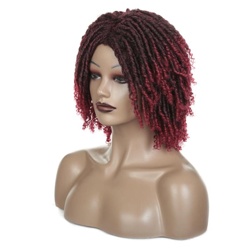 Синтетический короткий парик дреды Раста фальшивые локоны парики Афро боб черный твист парик из искусственных волос мужской натуральный парики с косами