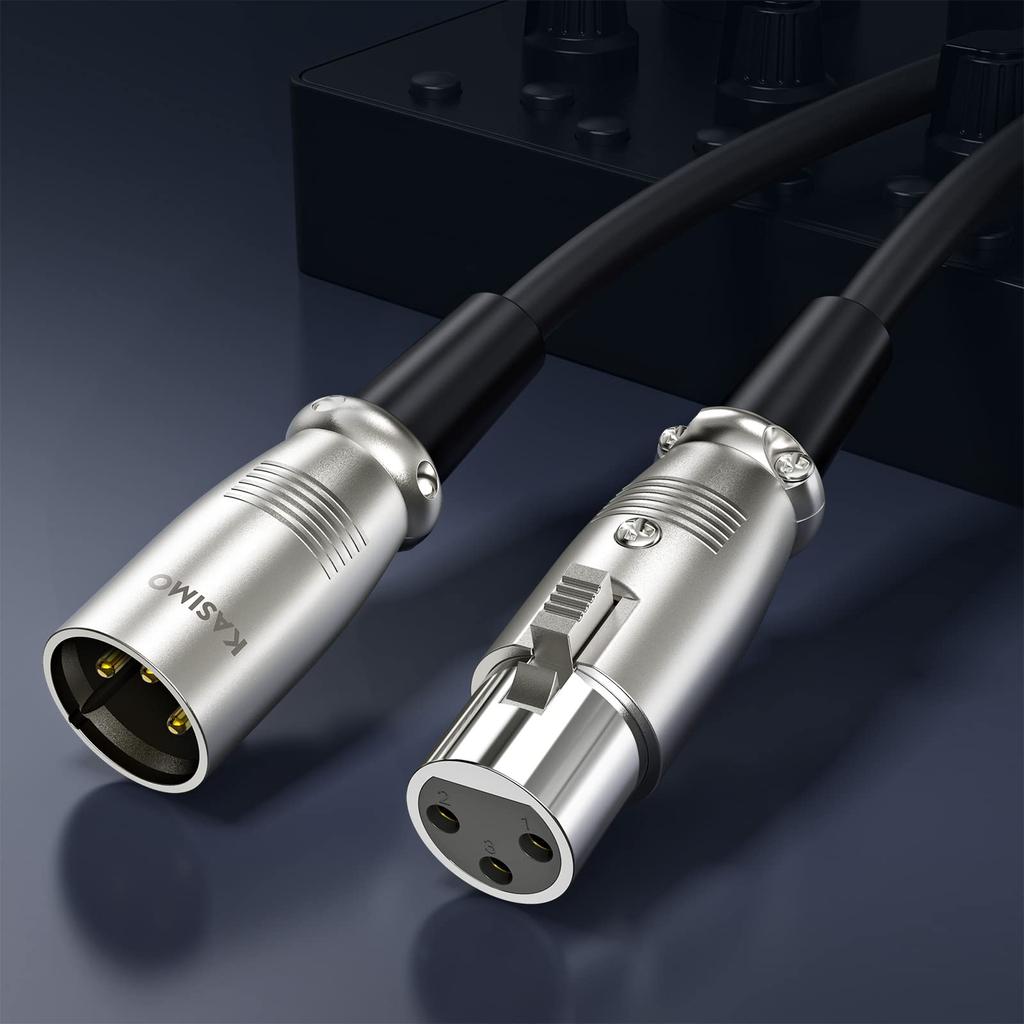 KASIMO XLR Microphone Canon Microphone Male to XLR Balanced for Professional Compatible with Condenser AV and Other Recording Devices Cable, Cable,