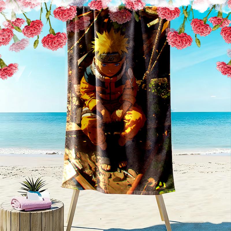 naruto Beach Towel, Durable and Easy to Clean, Soft and Vibrant Beach Towel Perfect for Travel