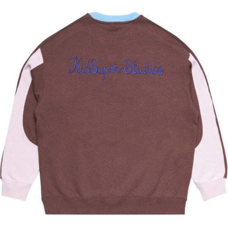 Puma Детская суперколлаборационная серия Crew, повседневная спортивная футболка с круглым вырезом и длинным рукавом, мужские топы, коричневый цвет 626700-65