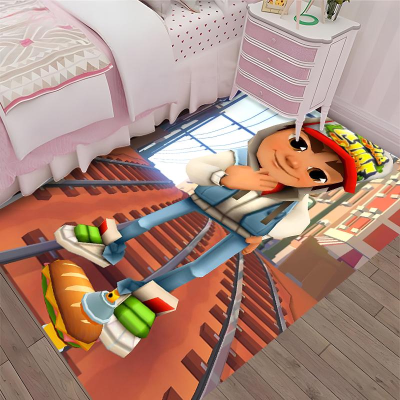 Ковер с принтом Subway Surfers, Коврик для офисного кресла, Гостиной, Спальни, Кухни. Декор, Подарки.