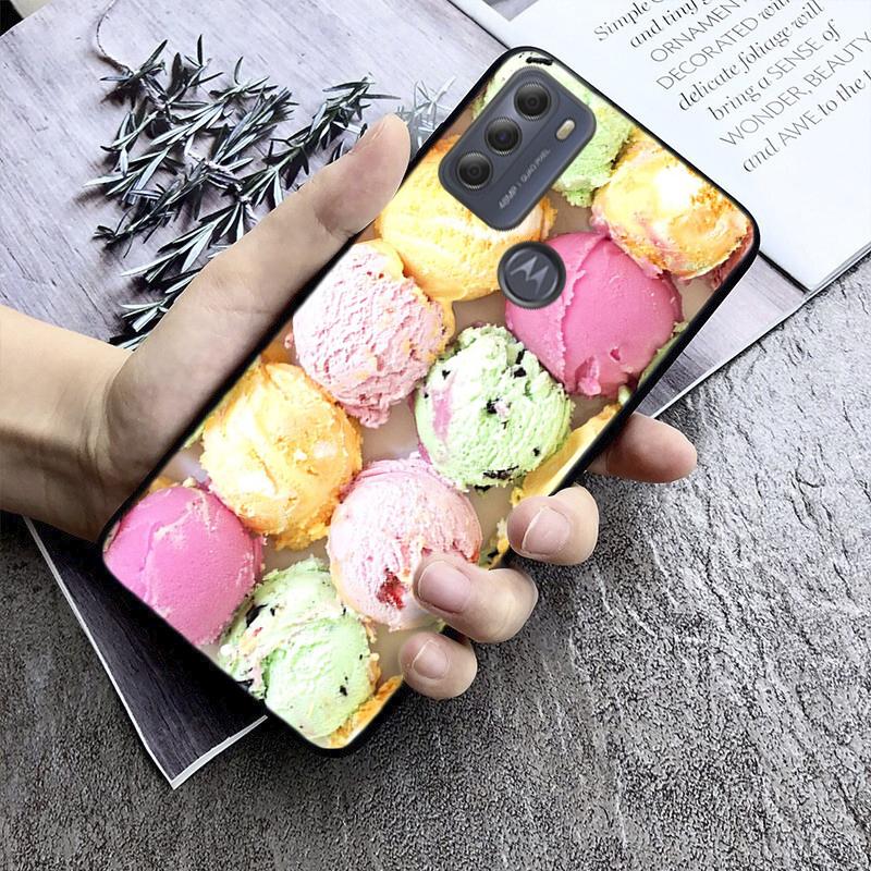 Чехол для торта с десертом и мороженым для Motorola Edge 50 40 Pro 40 30 Ultra Neo G Power G Stylus G Play E32 E20 E40