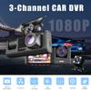 3 Camera Dash Cam for Car Front And Rear Camera 1080P 2" Video Recorder Dashcam Car DVR Rear View Camera W/ IR Car Accessory