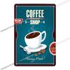 Coffee Vintage Signs Tin Metal  Art Iron Painting Decoration Cafe Pub Club Bar Retro Poster Wall Stickers Home Decor 20x30cm