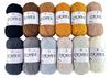QKHEE Cotton Medium and for and Plush Toys Yarn, Thin, 12-Color Set, Approx. 50g/180m Ball, Crocheting, Knitting, Weaving, (Morandi)
