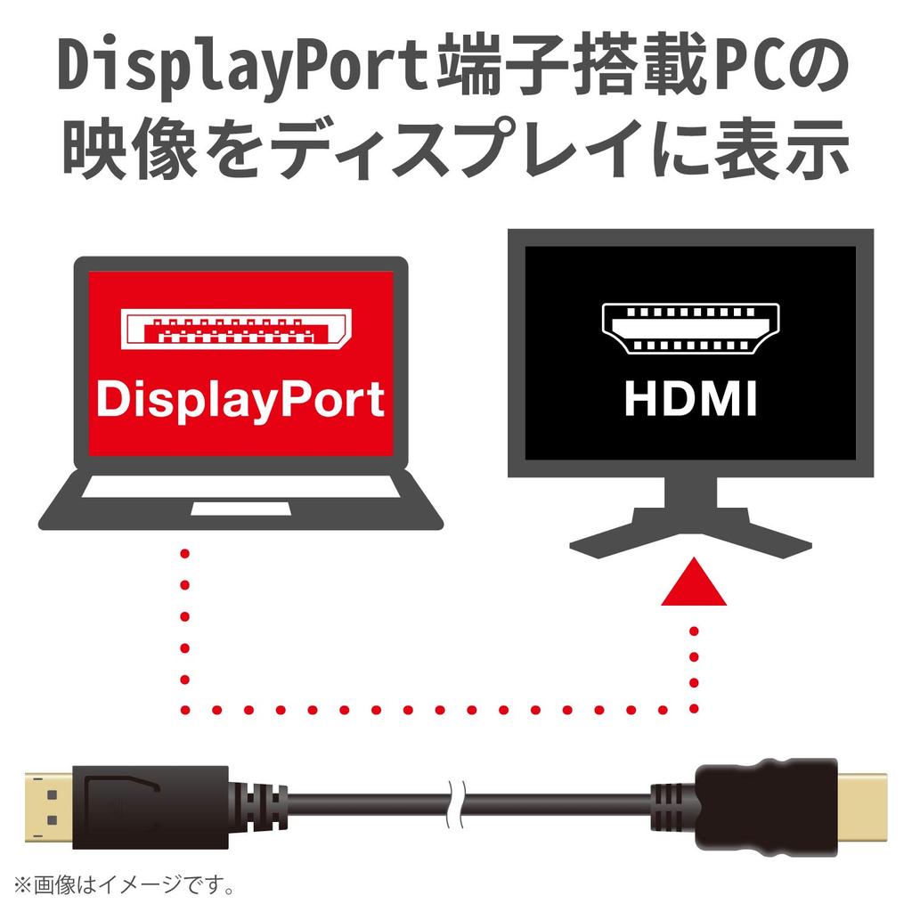 Elecom Кабель-конвертер HDMI в DisplayPort, 1,0 м, Черный, CAC-DPHDMI10BK