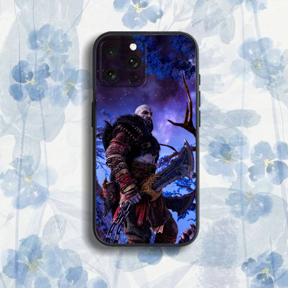 Game God of W-War Phone Case For iPhone 17,16,15,14,13,12,Pro,Max,Plus,E,SE4,Air,Mini Black Soft Box