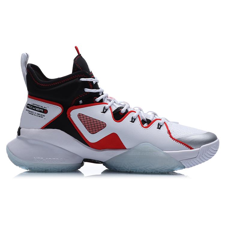 Li Ning Power 7 Премиальная амортизация Скользкие Устойчивые к истиранию Поддержка Высокие Баскетбольные кроссовки Мужские Белые ABAQ071-1