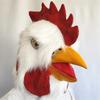 Headgear Props Rooster Mask Plush Chicken Head White Latex Rooster Latex Animal Head Face Party Mask Prop Latex Mask
