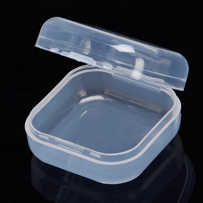 5/10/20 шт. Мини-пластиковая коробка для хранения ювелирных изделий, квадратный прозрачный портативный контейнер для таблеток, держатель для ювелирных изделий, витрина для сережек