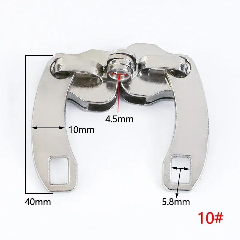 2/4/10 пар Meetee 5# 8# 10# Нейлоновая собачка для молнии с отверстием для замка Чемодан Рюкзак Противоугонная головка молнии Траверса Аксессуар для ремонта