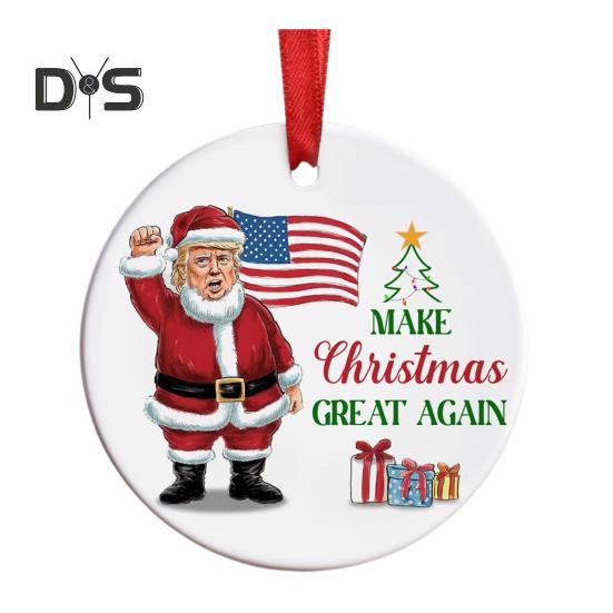 1/2/3/5/10 шт. Рождественские украшения Трампа 2024 года, снова сделают Рождество великим, украшение Санты, праздничное украшение для сторонников