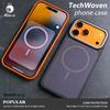 Модный оригинальный магнитный чехол TechWoven для телефона, подходит для iPhone 17 Promax 16 15 Pro Max, задняя крышка с окном для IC-карты и кнопкой-чипом
