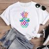 (Asian Size) Short Sleeve Print Cactus Trend Lovely Style Female T Clothing Summer Top Casual  Ladies Graphic Tee Women's Fashion T-shirt