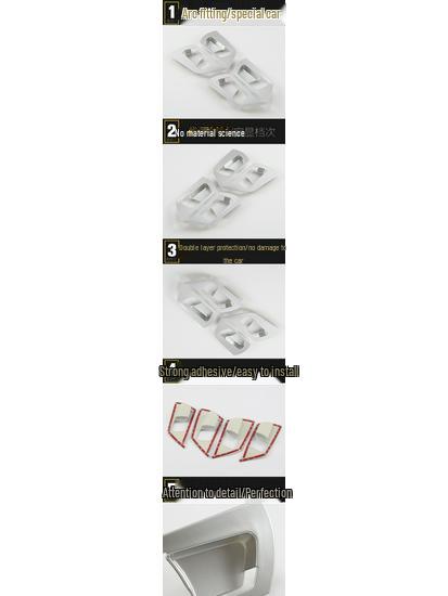 14-Piece RAV4 Interior Door Bowl Anti-Scratch Electroplated Handle Frame Set