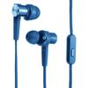 Sony Наушники Deep Bass ModelL MDR XB55AP CanaL Type Remote Control With Mic BLUE MDR XB55AP L Single Item BLUE