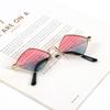 Trendy Small UV Protection Film Metal Men's Shades Sun Glasses Women's Sunglasses Diamond Shape