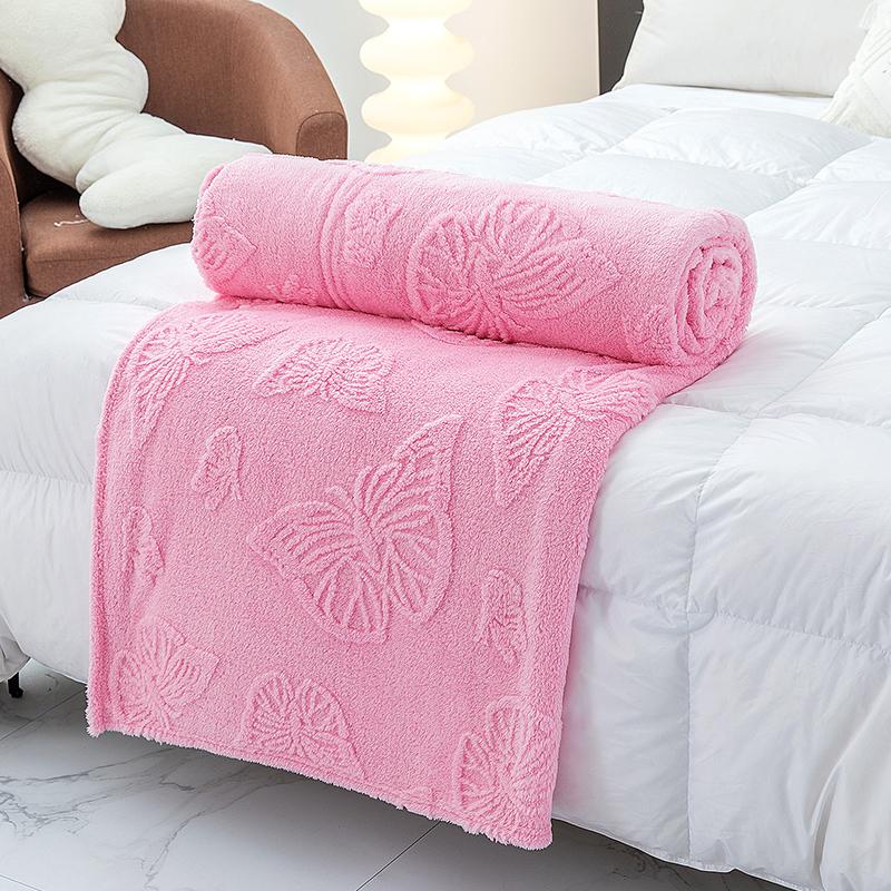 Удобное легкое одеяло из овечьей шерсти, ультрамягкое одеяло с 3D-дизайном в виде бабочки, кондиционер