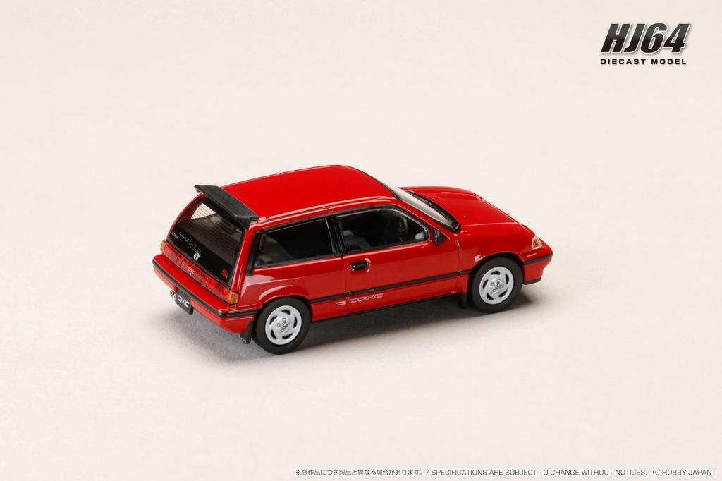 1/64 Honda Civic (Automatic Transmission) Late Version with Genuine Optional Parts, Red