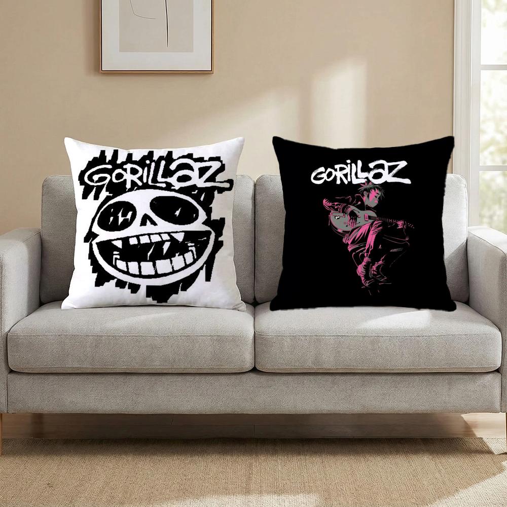 Band Cool G-Gorillaz Cushion Cover Multi-Scene Pillow Cover for Home & Car - Reversible, Soft & Durable for Daily Use