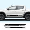 Двери автомобиля, боковая юбка, наклейки в полоску для Mitsubishi L200 Triton, пикап, графика, виниловый декор, наклейки, автоаксессуары