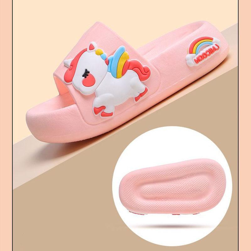 Unicorn Girls Slippers Children Super Soft Non-slip Cartoon Cute Princess Slippers Girls Sandals