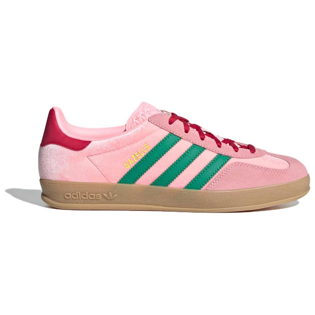 adidas Кроссовки женские Gazelle Indoor Glow Pink Court Green Gum JI2713
