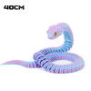 Светящееся 30 см 3D-печатное украшение в виде кобры, 3D-печатные животные, настольные аксессуары, декор комнаты, офисный стол, украшение на год змеи