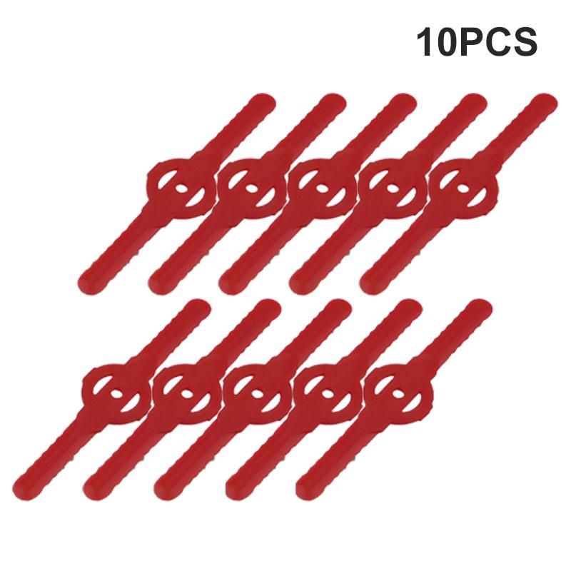 10 шт. Пластиковые лезвия для газонокосилки, головка для триммера, сменный режущий элемент, сад