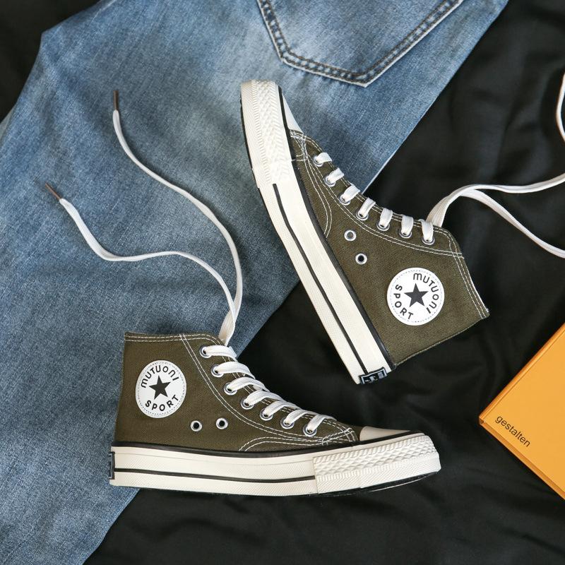 Реплика парусиновых кед с высоким верхом, женские ретро повседневные кеды, резиновая обувь, мужская и женская парная обувь