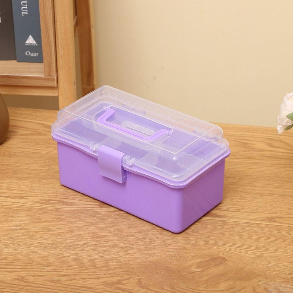 Large Capacity Makeup Hairpin Organizer 2/3 Layers Nail Art Box New Storage Box  Household