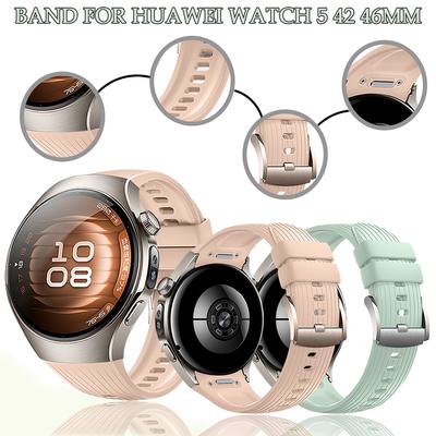 Ремешок для часов Huawei Watch 5 46 42 мм с быстросъемным механизмом, силиконовый сменный браслет для Huawei Watch 5 42/46 мм, мужской женский ремешок