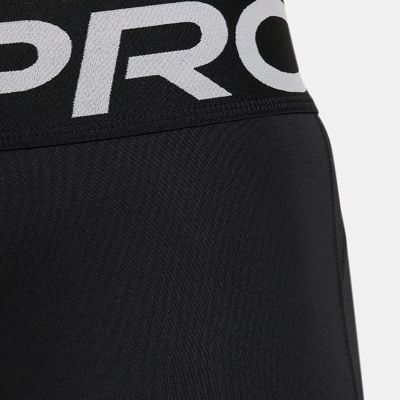 Nike Леггинсы с принтом букв для детей, высокая талия, черные FN9021-010