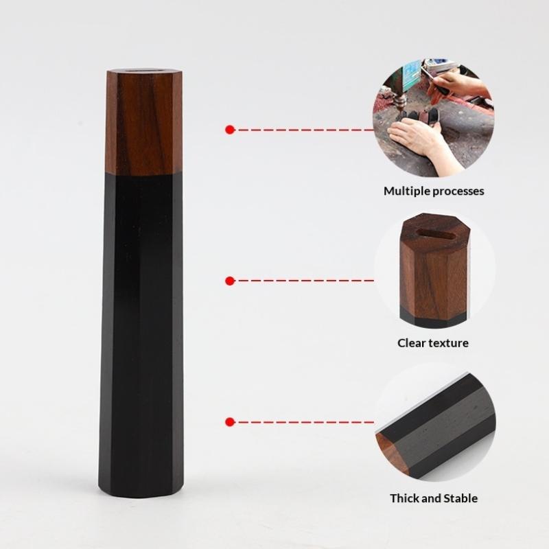 Восьмиугольная рукоятка для ножа DIY, полуфабрикат, ручная работа, материал для ножа из дамасской стали, рукоятка для кухонного ножа