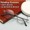 Hd Fashion Convenient Metal Large Frame Reading Glasses Ladies Distance And Near Dual-Use Anti-Blue Light Presbyopia Glasses