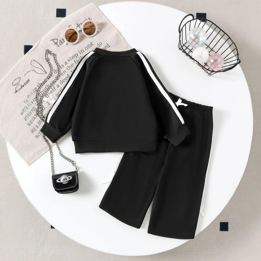 Детский повседневный комплект с длинным рукавом, удобные наряды для повседневной носки