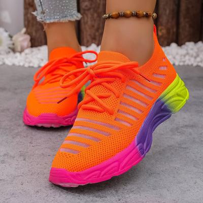 Мода Кроссовки из сетки большого размера для бега и полетов, тканые, на осень 2025 года, легкие, на низком каблуке и удобные