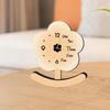 Non-slip Small Flower Pendulum Clock Ornament Tabletop Statue Clock Wood Desk Clock  Bedside