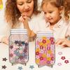 Wooden Reward Jar for Kids Positive Behavior Incentive Chart with Base Stars Flowers