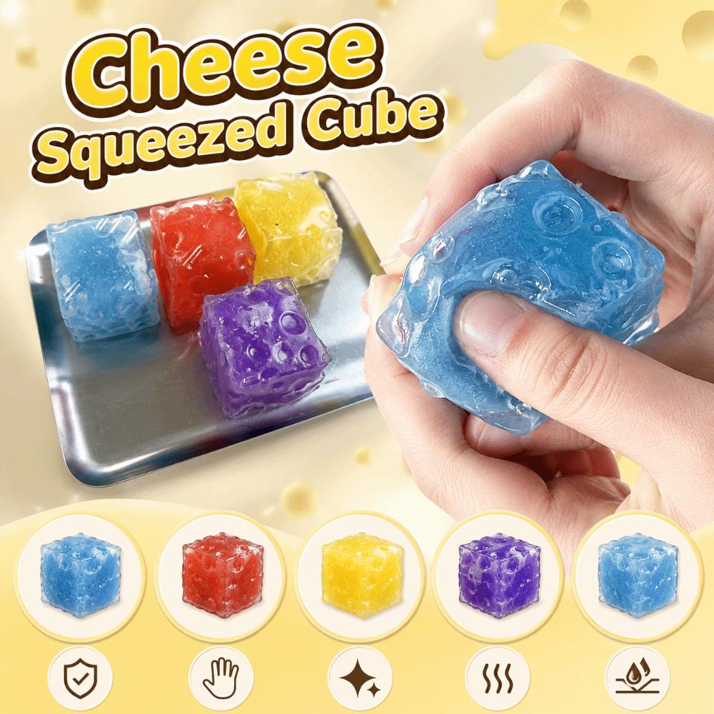 Super Soft Cheese Squeezed Cube Moldable Fidget Toy Kids Toy Cheese Squishy Toy Home Decoration