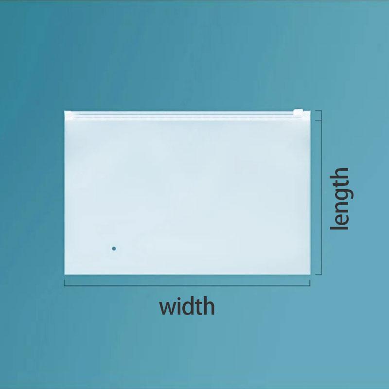 50pcs Frosted Cartilage Bag Horizontal Style CPE Thickening Plastic Zipper Packaging Bag Clothing Dustproof Storage Sealing Bag