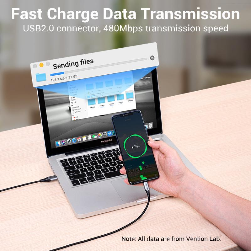 Vention USB Type C Кабель для Samsung Poco S21 3A Быстрая Зарядка USB C Зарядное Устройство Дата Кабель для Redmi 8 Type-C Cabo Кабель