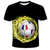 Летняя модная 3D футболка для мальчиков и девочек, мужская футбольная футболка с принтом «Огонь», забавная футболка для мальчиков и девочек, подростков, детей, топы