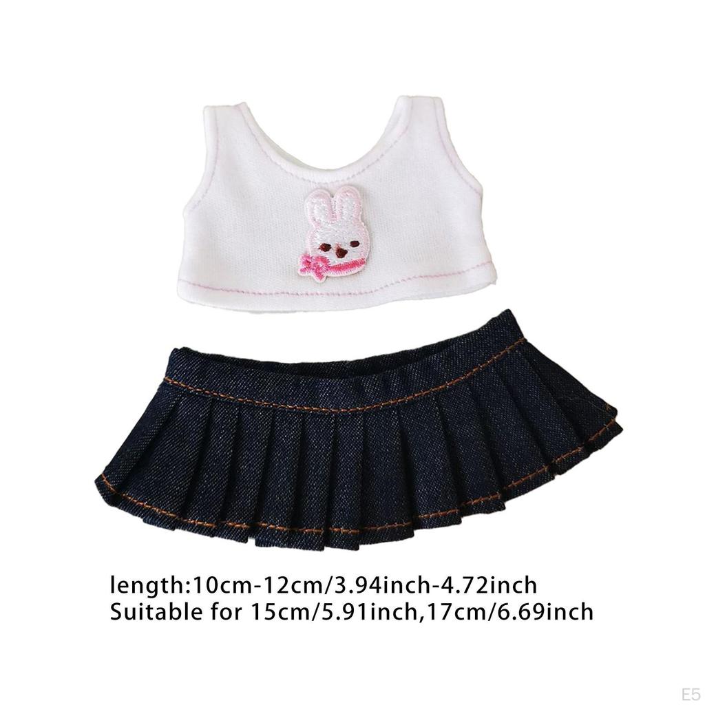 Одежда для кукол 6 дюймов, комплект юбок для кукол, футболки и аксессуары для игры, одежда своими руками