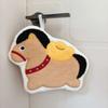 Милый мультяшный новогодний пони Ручное полотенце Коралловый флис Домашняя Кухня Ванная Комната Салфетки Лошадь Утолщенные Кухонные Подвесные Впитывающие Полотенца